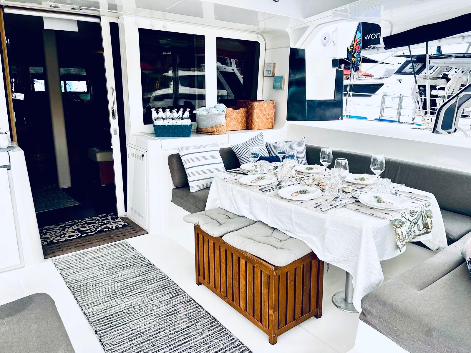 Al fresco cockpit dinner setting BVI